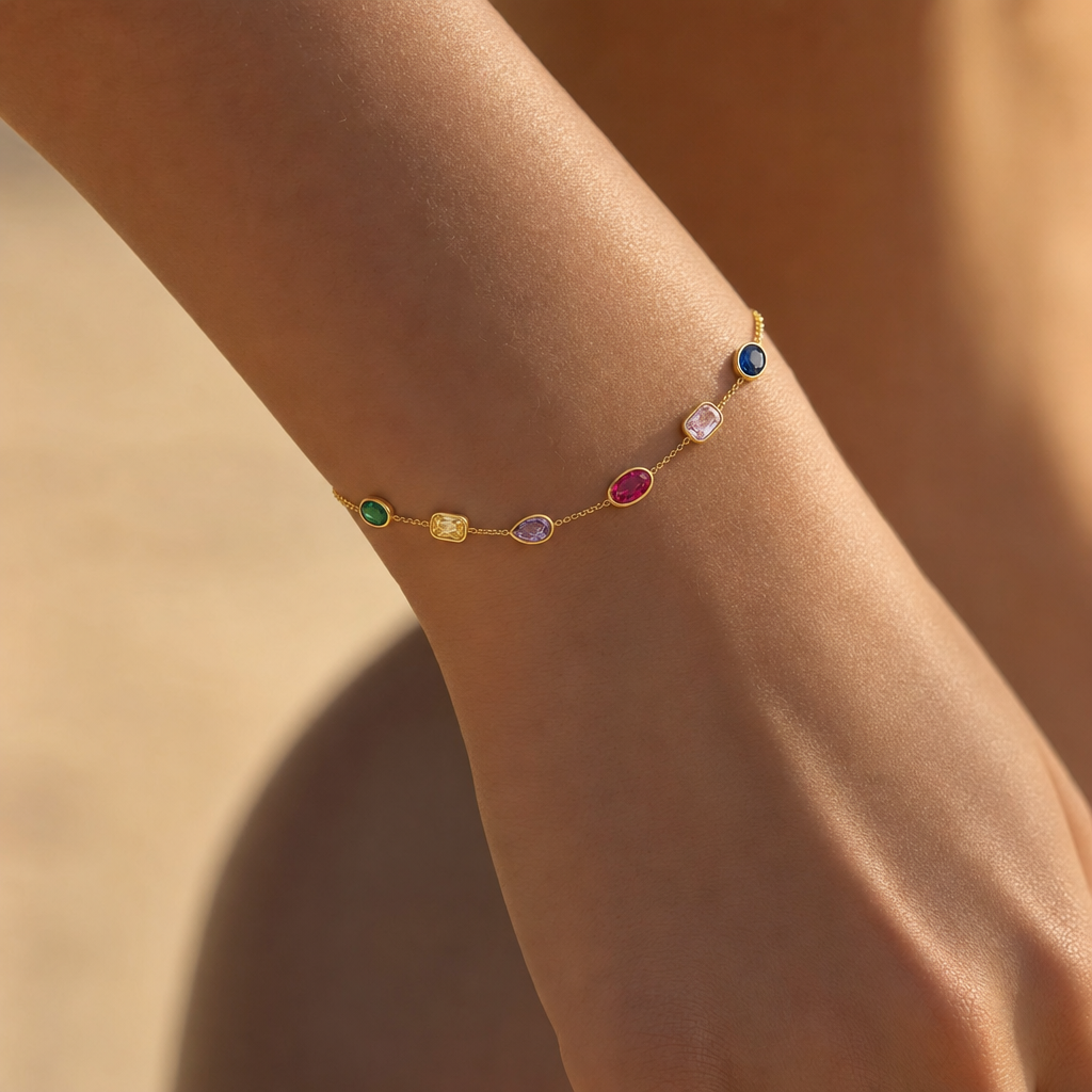 Rosalind Rainbow Gemstone Bracelet