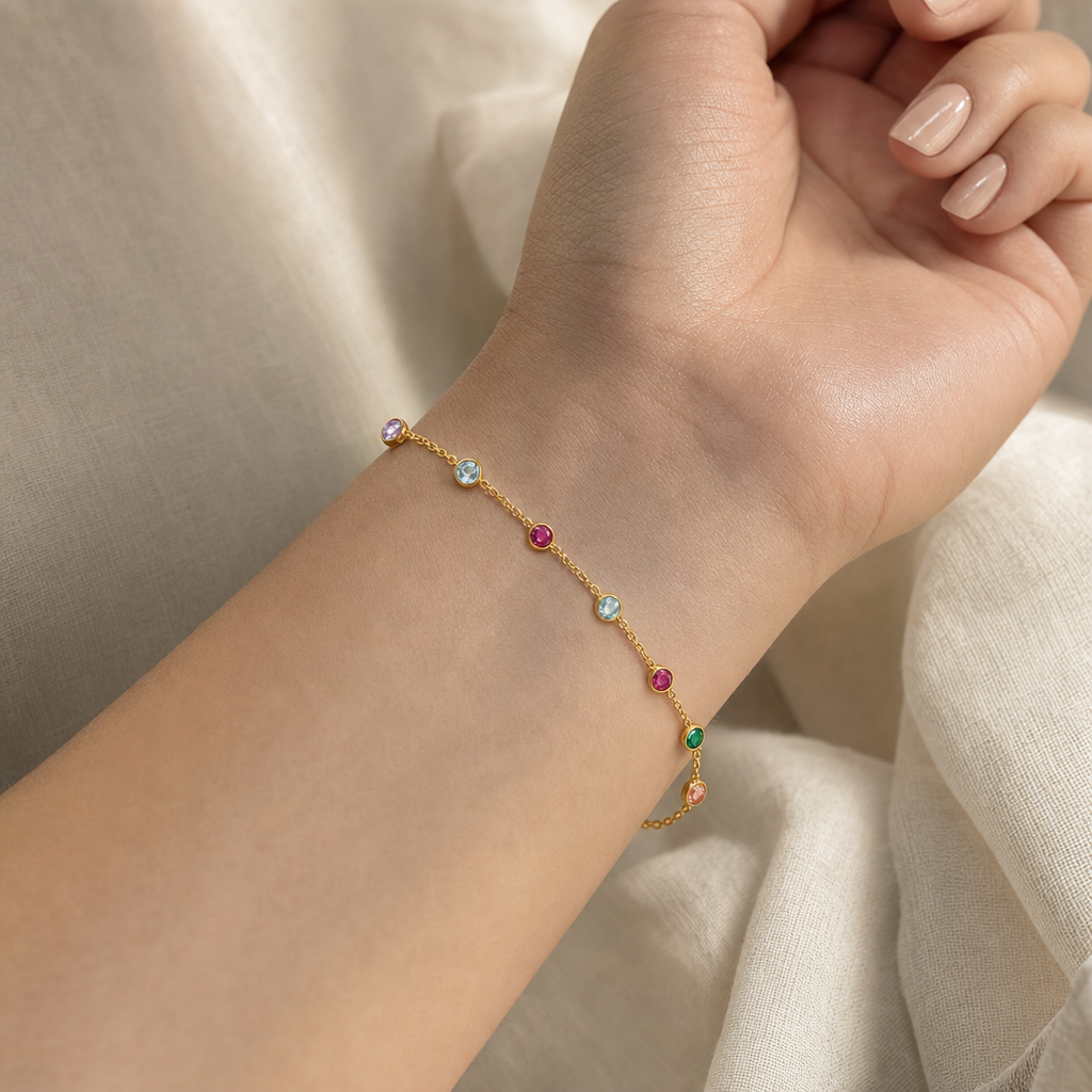 Isadora Dainty Gemstone Bracelet