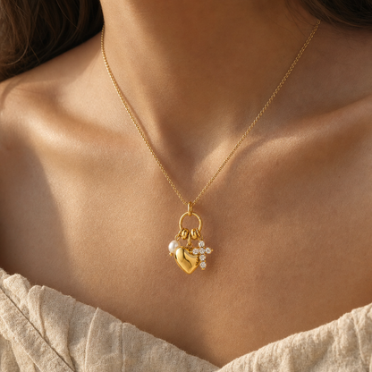 Ottilie Heart Charm Necklace