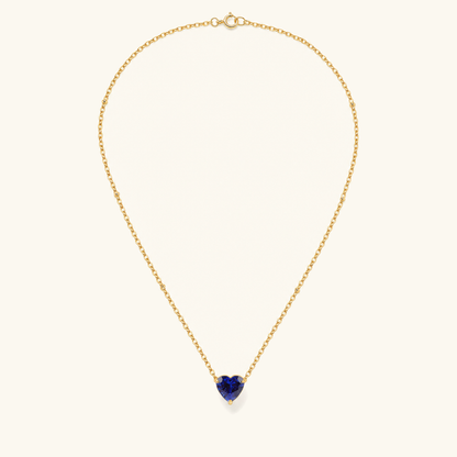 Amorette Birthstone Heart Necklace