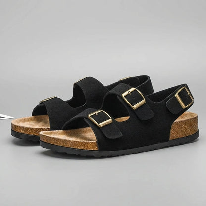 Simon | Men’s Orthopedic Cork Sole Buckle Slingback Sandals