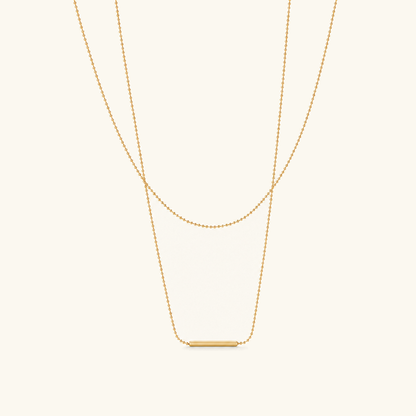 Odalys Layered Bar Gold Necklace
