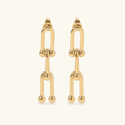 Isle Link Gold Earrings