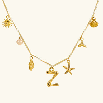 Avaria Ocean Initial Necklace